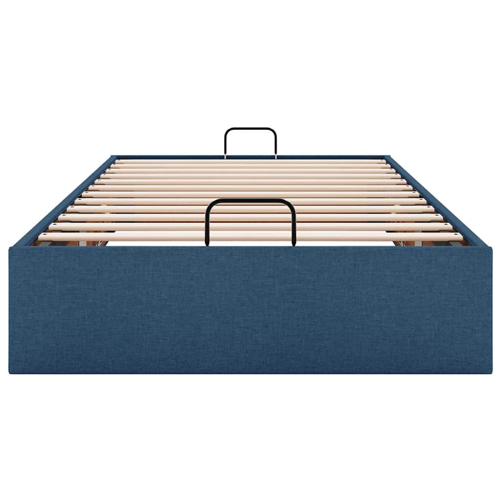 Struttura Letto Pouf senza Materasso Blu 90x200 cm in Tessuto