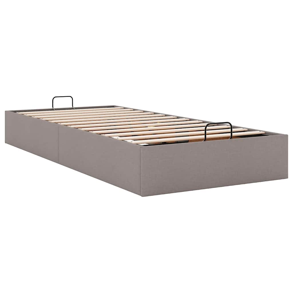 Struttura Letto Pouf senza Materasso Tortora 100x200cm Tessuto | homemem39
