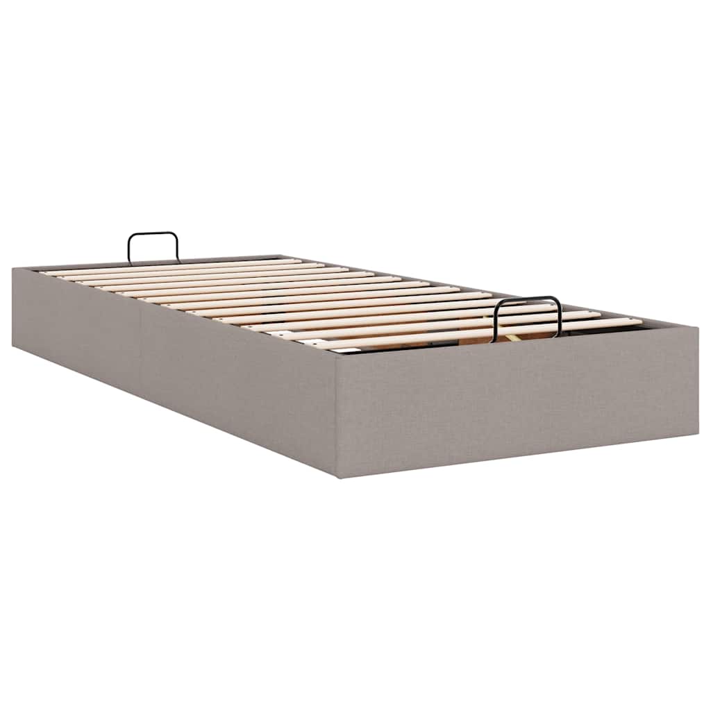 Struttura Letto Pouf senza Materasso Tortora 100x200cm Tessuto | homemem39