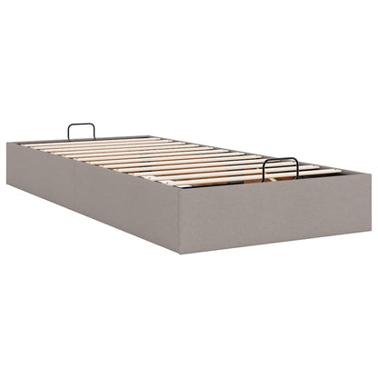 Struttura Letto Pouf senza Materasso Tortora 100x200cm Tessuto | homemem39