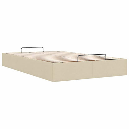 Struttura Letto Pouf senza Materasso Crema 120x190cm in Tessuto | homemem39