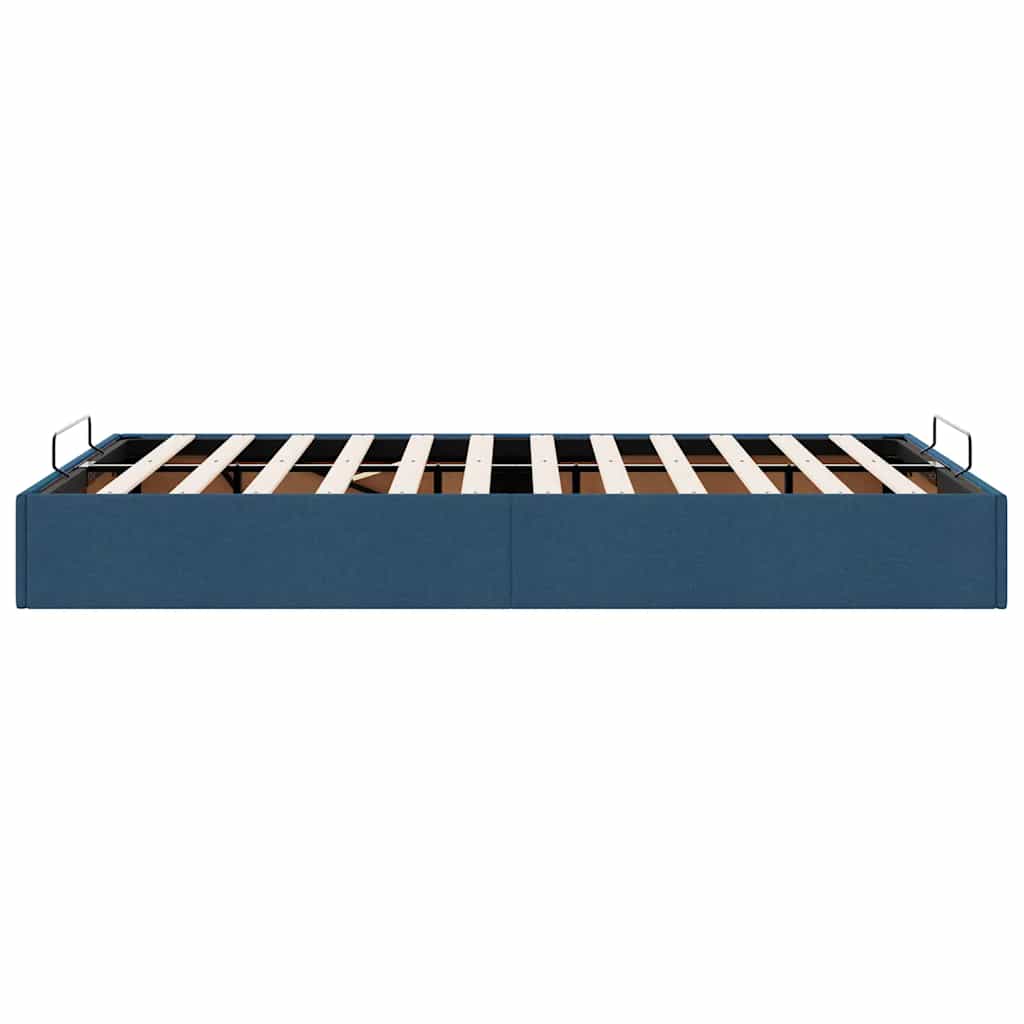 Struttura Letto Pouf senza Materasso Blu 120x190 cm in Tessuto