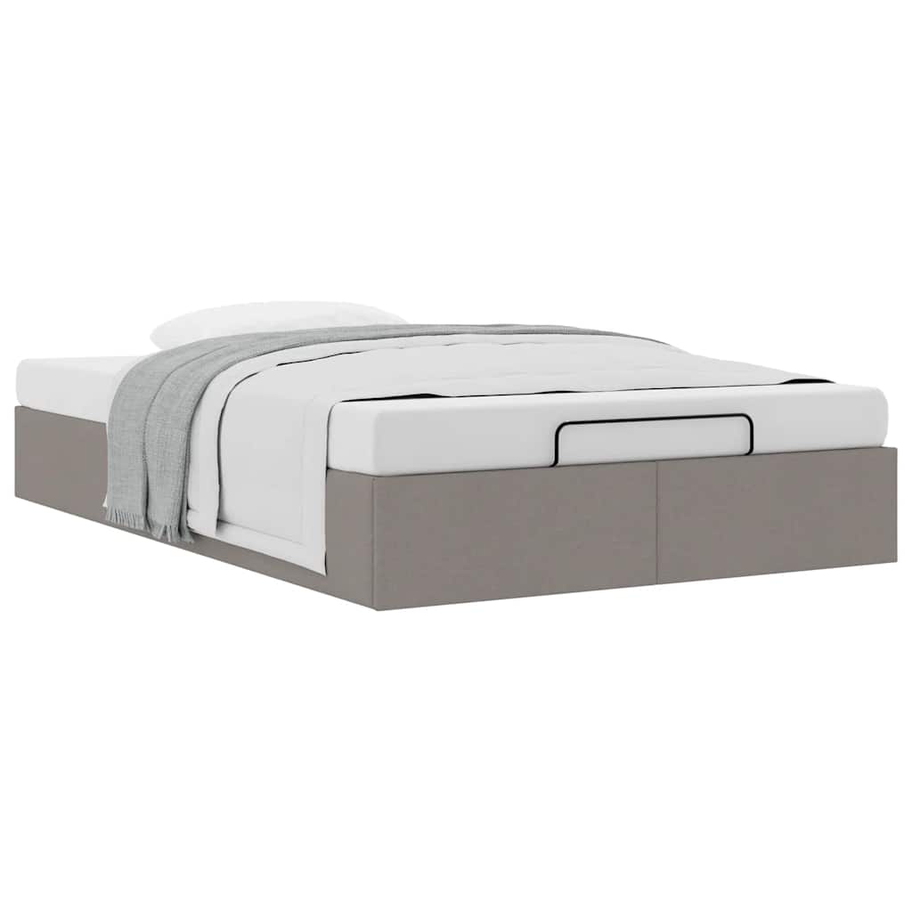 Struttura Letto Pouf senza Materasso Tortora 120x200cm Tessuto | homemem39