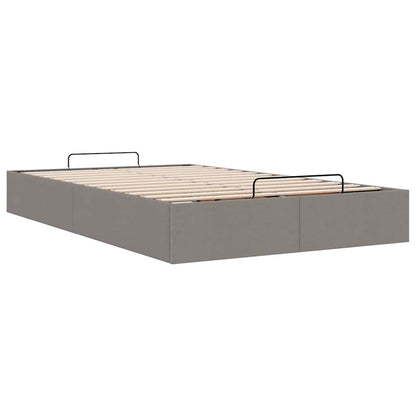 Struttura Letto Pouf senza Materasso Tortora 120x200cm Tessuto | homemem39