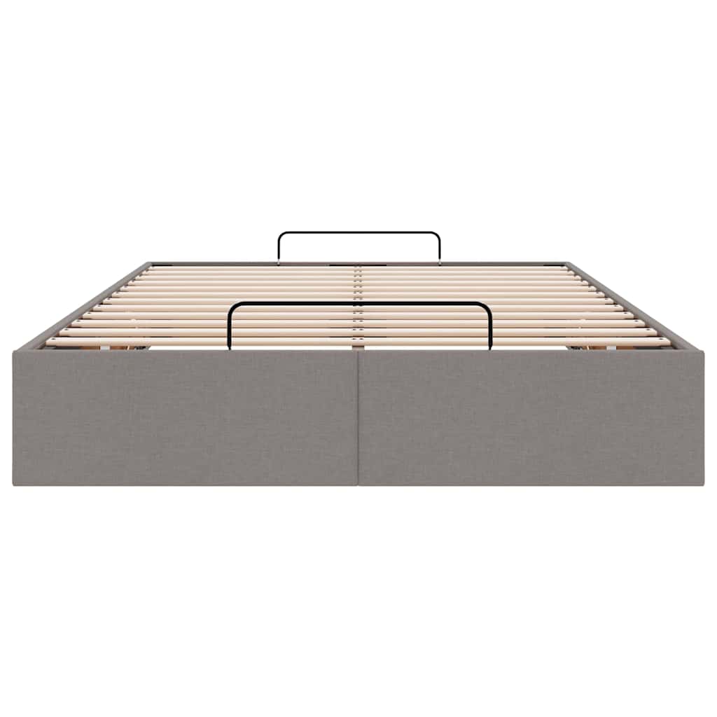 Struttura Letto Pouf senza Materasso Tortora 120x200cm Tessuto | homemem39