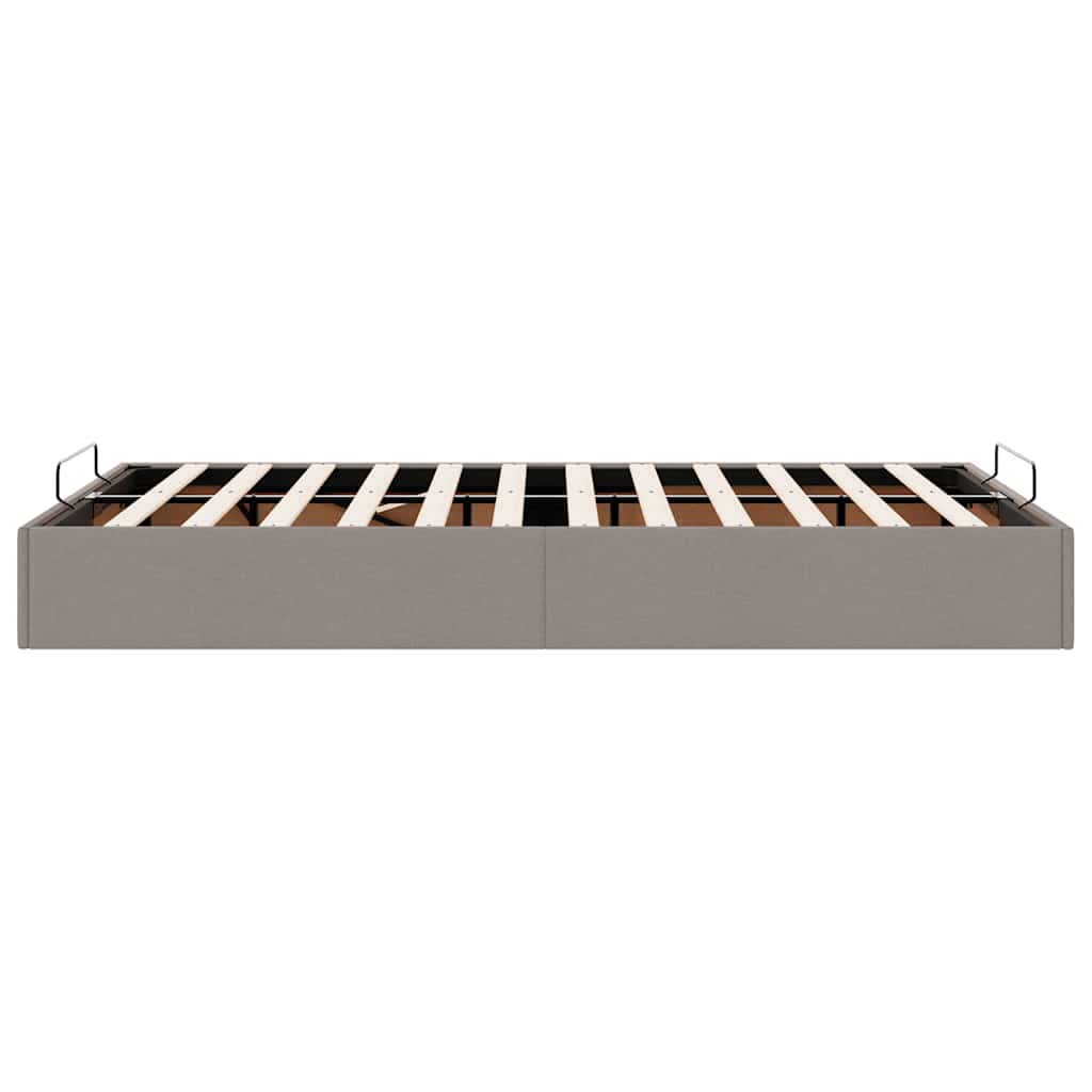 Struttura Letto Pouf senza Materasso Tortora 120x200cm Tessuto | homemem39