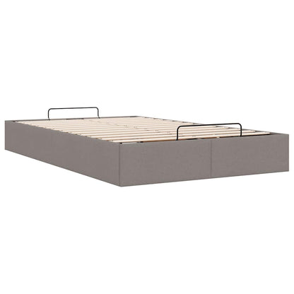 Struttura Letto Pouf senza Materasso Tortora 120x200cm Tessuto | homemem39