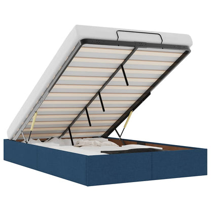 Struttura Letto Pouf senza Materasso Blu 120x200 cm in Tessuto - homemem39