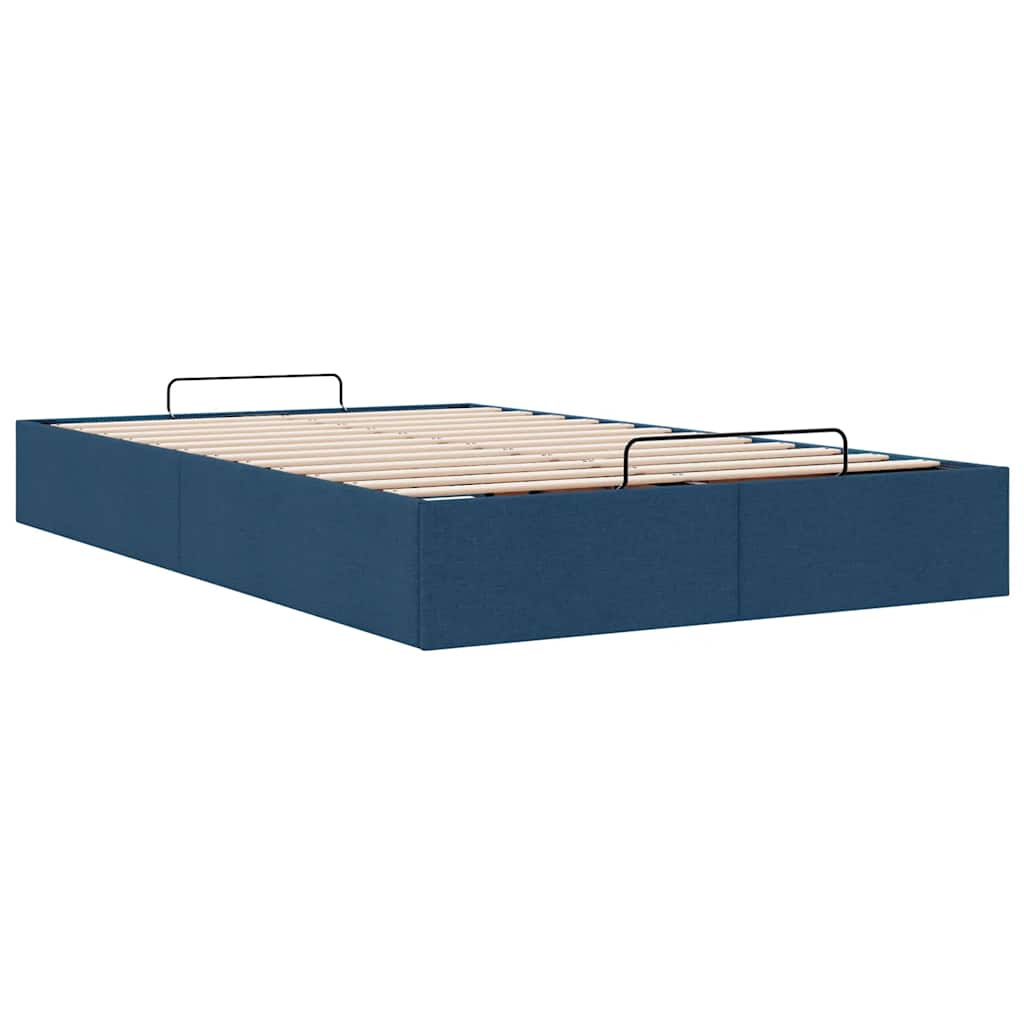 Struttura Letto Pouf senza Materasso Blu 120x200 cm in Tessuto - homemem39