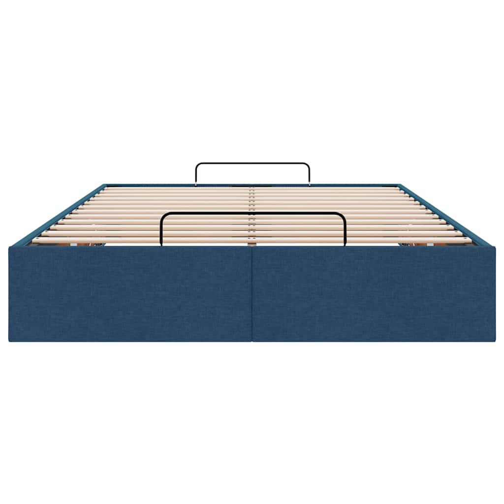 Struttura Letto Pouf senza Materasso Blu 120x200 cm in Tessuto
