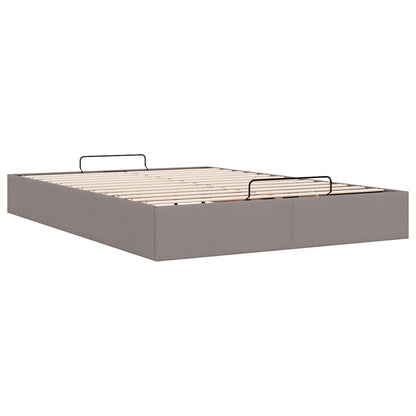 Struttura Letto Pouf senza Materasso Tortora 140x190 cm Tessuto | homemem39