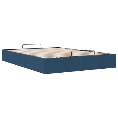 Struttura Letto Pouf senza Materasso Blu 140x190 cm in Tessuto | homemem39