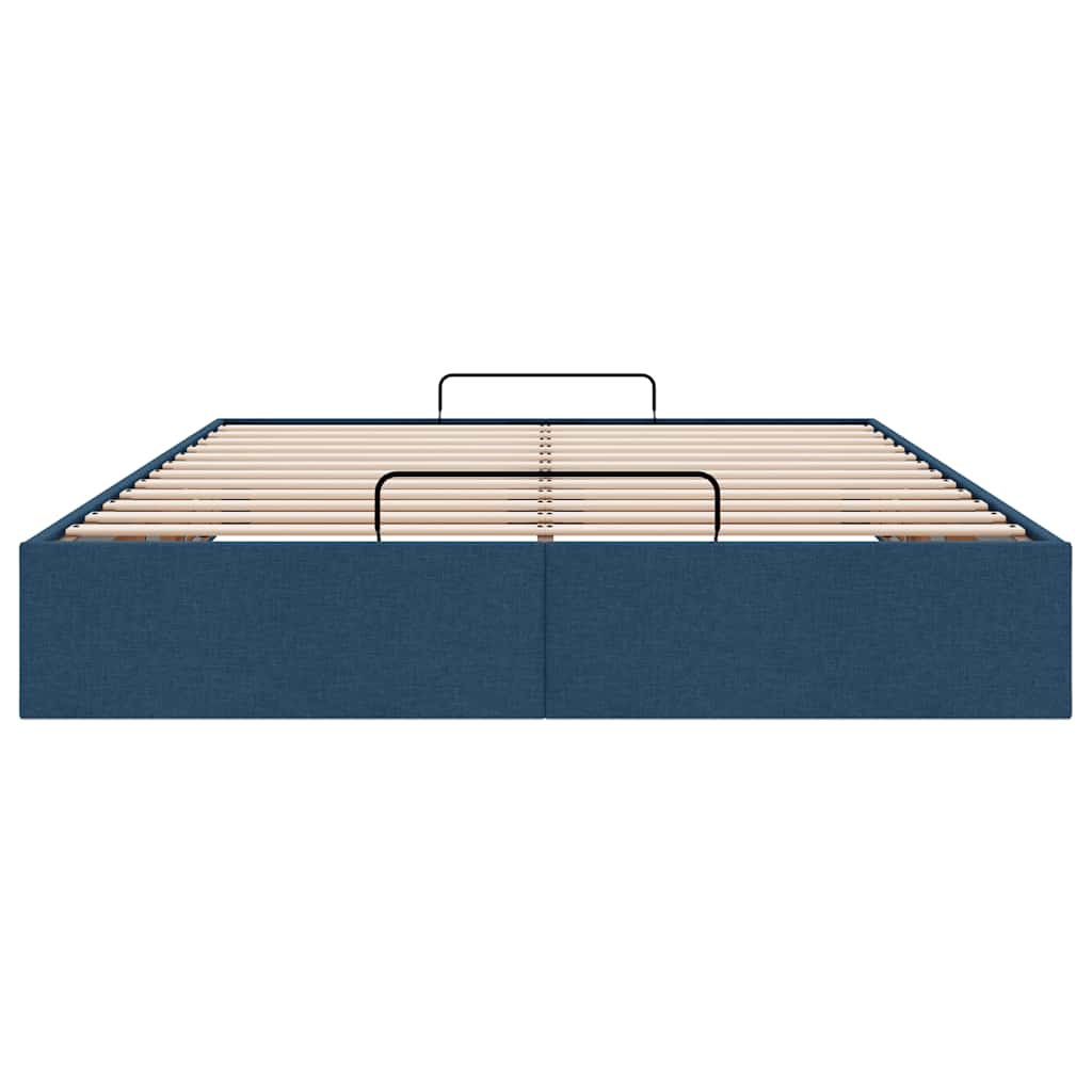 Struttura Letto Pouf senza Materasso Blu 140x190 cm in Tessuto | homemem39