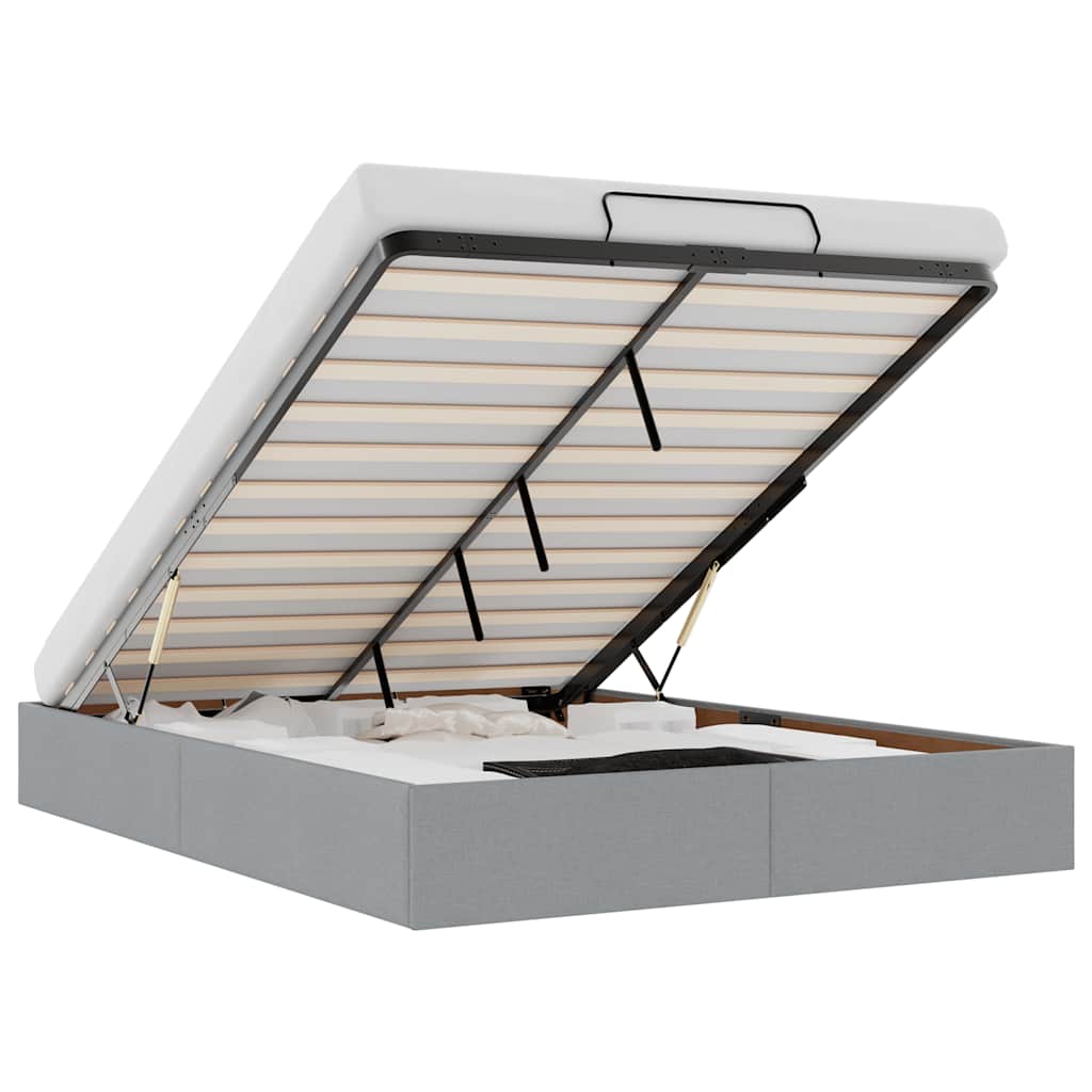 Struttura Letto Pouf senza Materasso 140x200 cm in Tessuto - homemem39