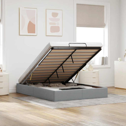 Struttura Letto Pouf senza Materasso 140x200 cm in Tessuto