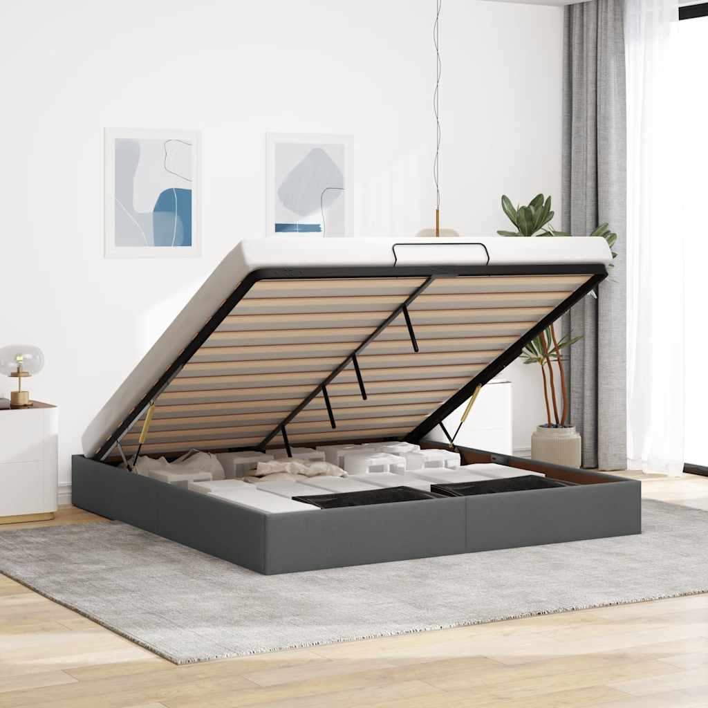 Struttura Letto Pouf senza Materasso 180x200 cm in Tessuto