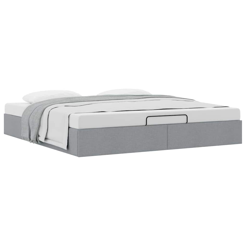 Struttura Letto Pouf senza Materasso 200x200 cm in Tessuto