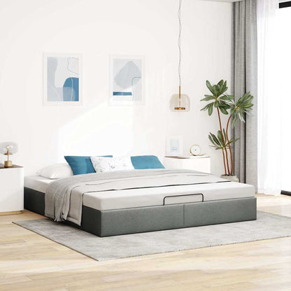 Struttura Letto Pouf senza Materasso 200x200 cm in Tessuto | homemem39