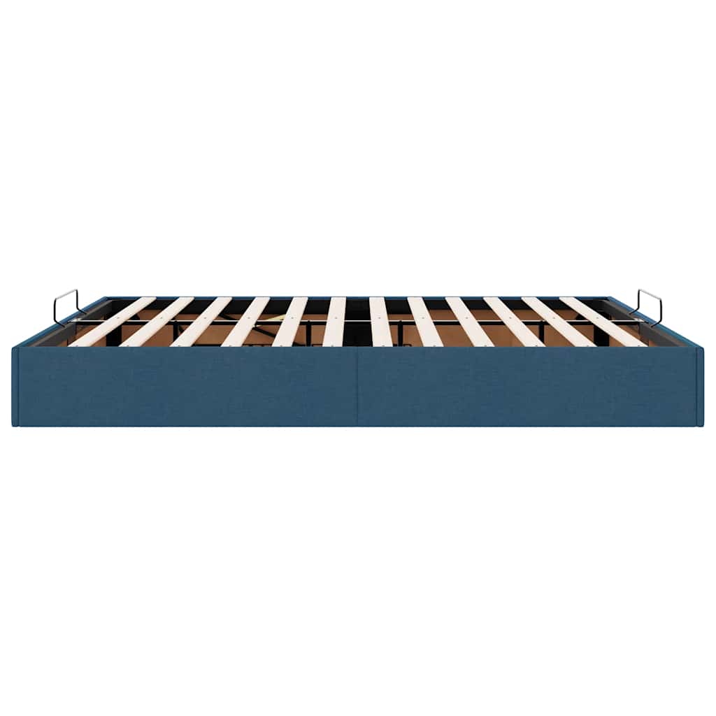 Struttura Letto Pouf senza Materasso Blu 200x200 cm in Tessuto | homemem39
