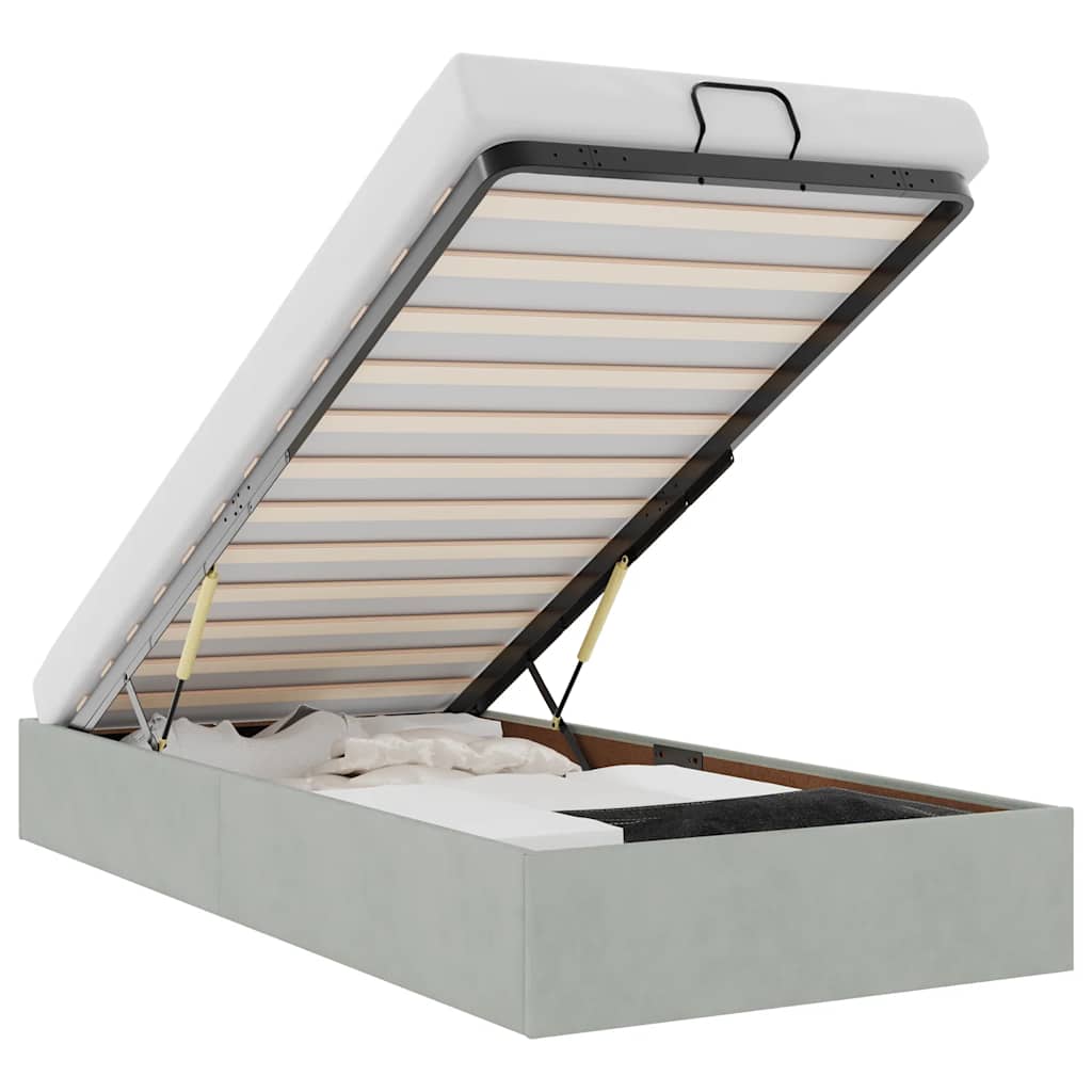 Struttura Letto Pouf Senza Materasso 80x200 cm Velluto