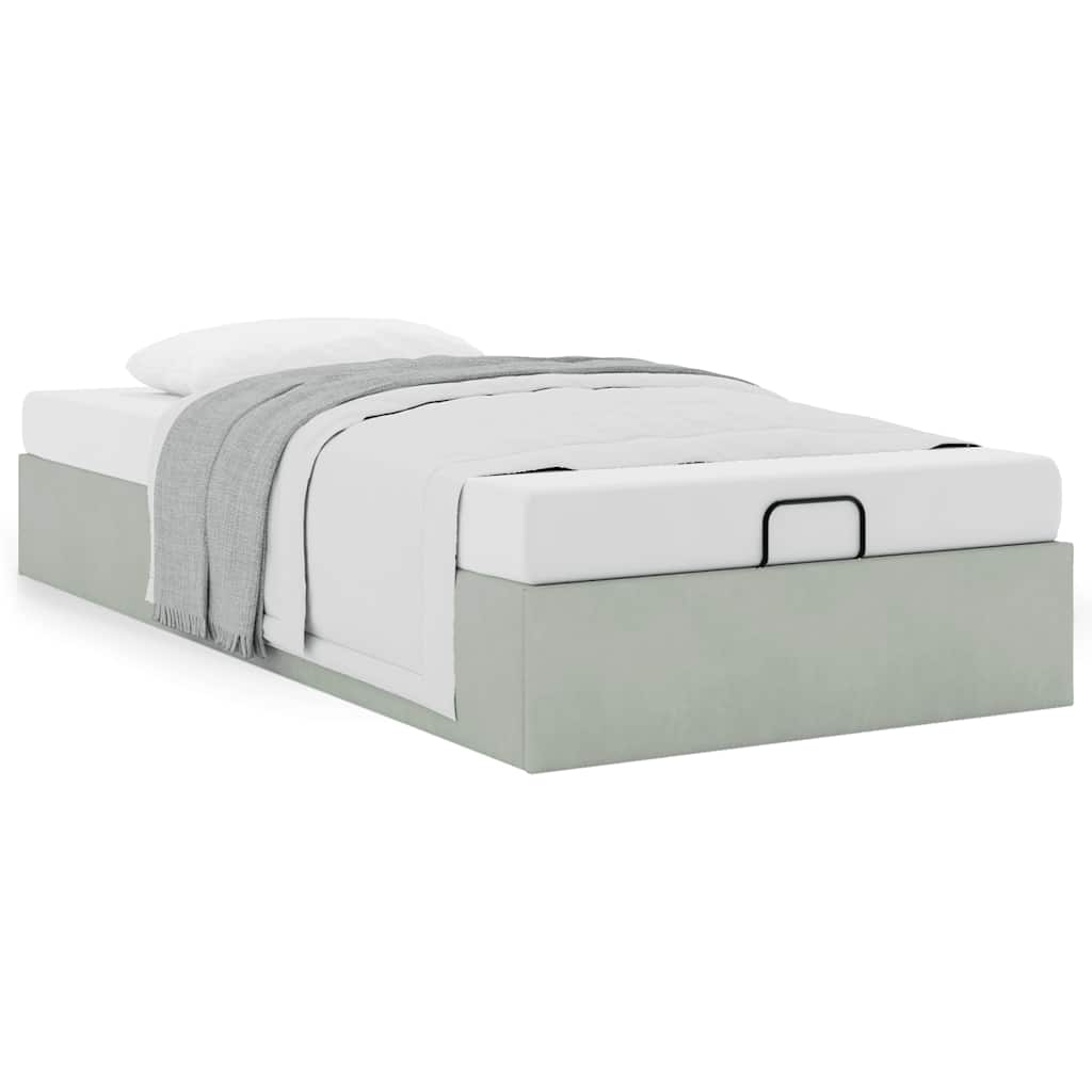 Struttura Letto Pouf Senza Materasso 80x200 cm Velluto