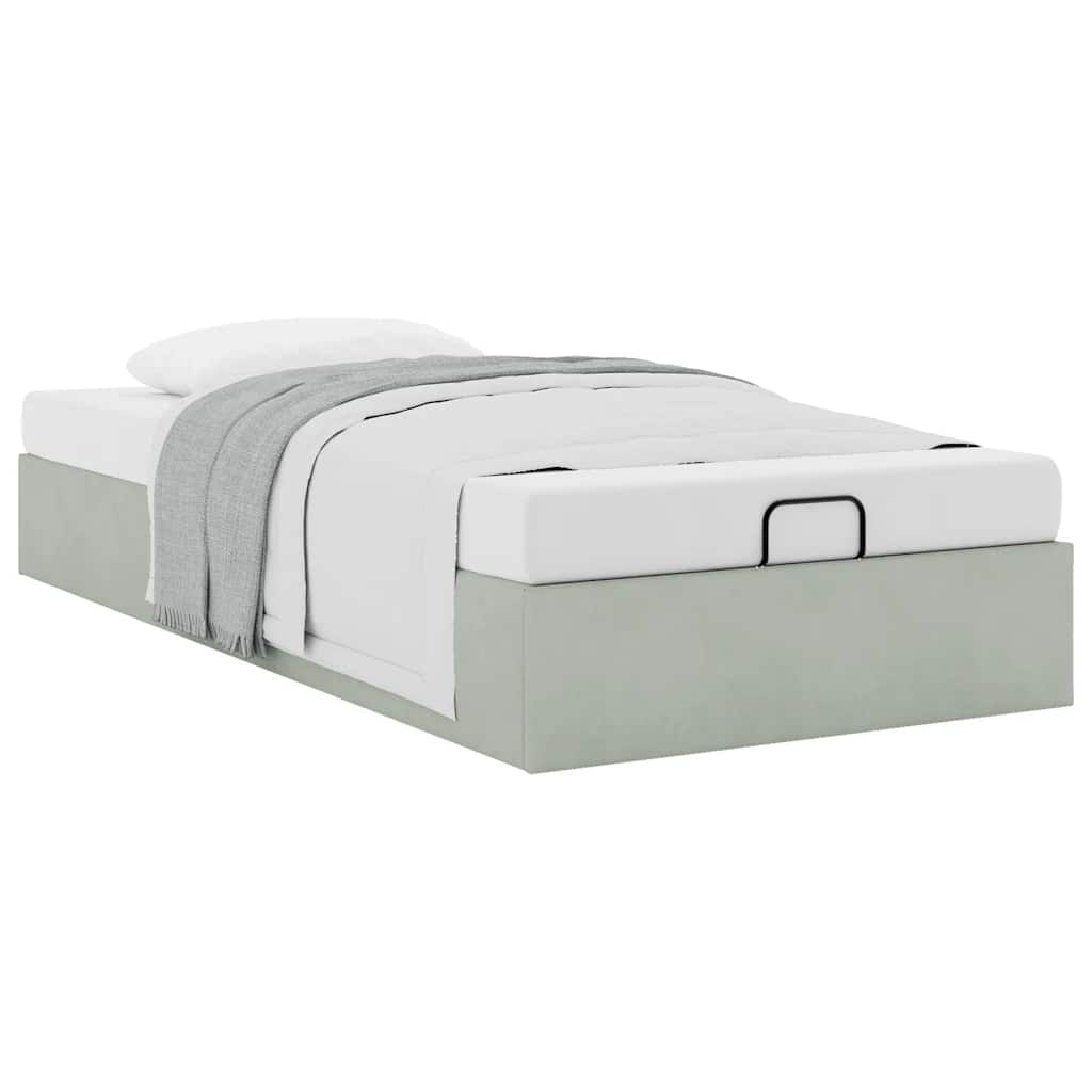 Struttura Letto Pouf Senza Materasso 80x200 cm Velluto