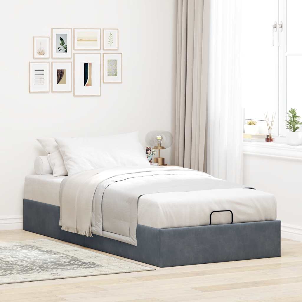 Struttura Letto Pouf Senza Materasso 80x200 cm Velluto - homemem39
