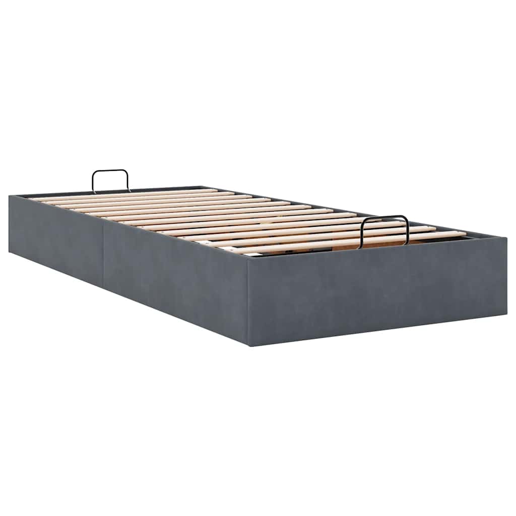 Struttura Letto Pouf Senza Materasso 80x200 cm Velluto