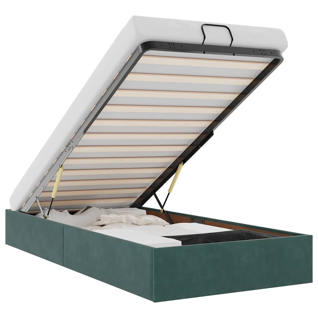 Struttura Letto Pouf Senza Materasso 80x200 cm Velluto