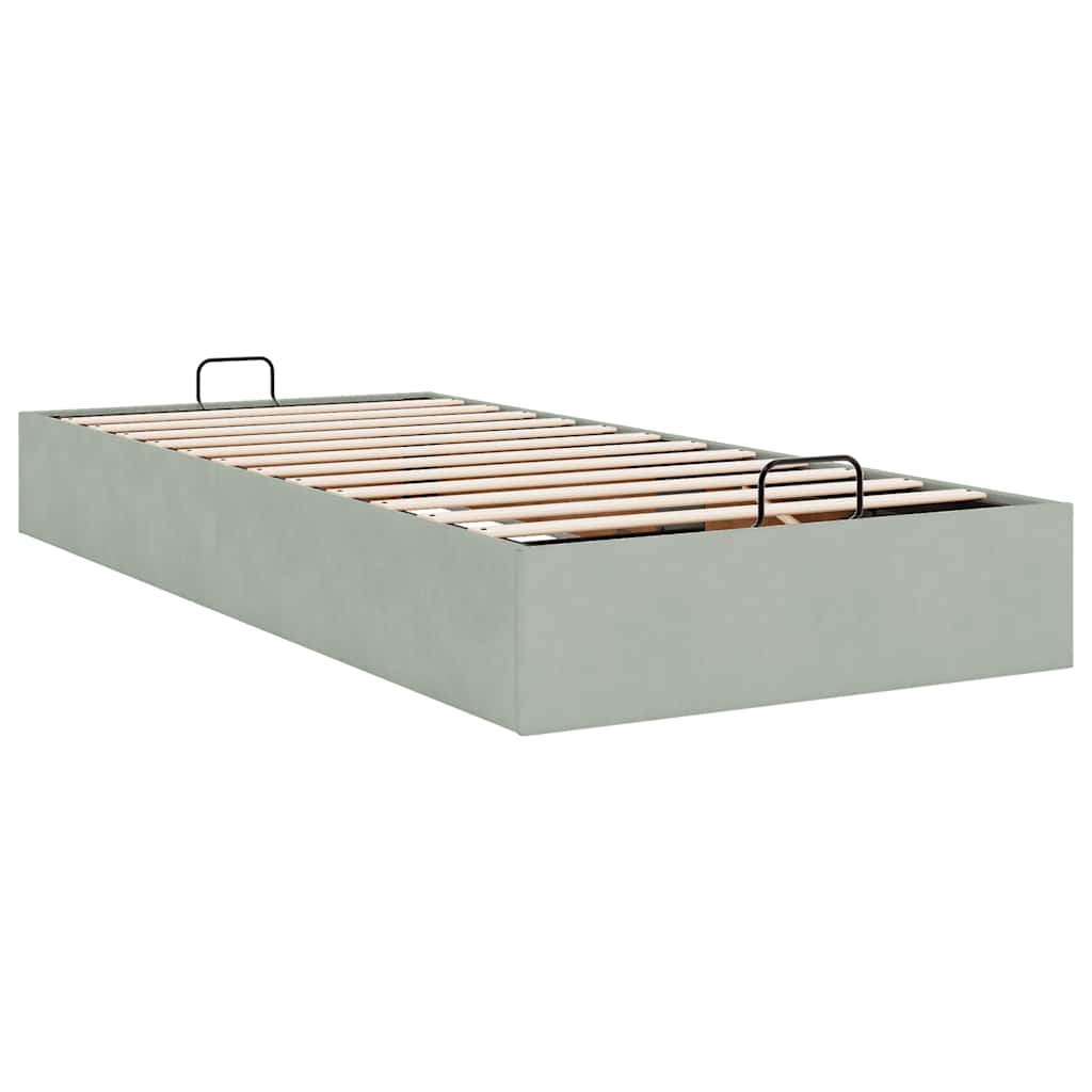 Struttura Letto Pouf Senza Materasso 90x190 cm Velluto | homemem39