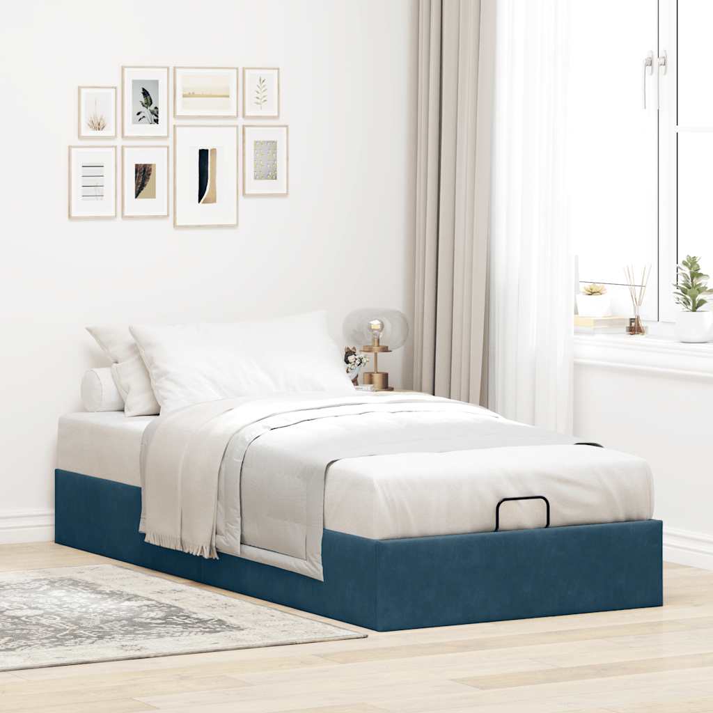 Struttura Letto Pouf Senza Materasso 90x190 cm Velluto | homemem39