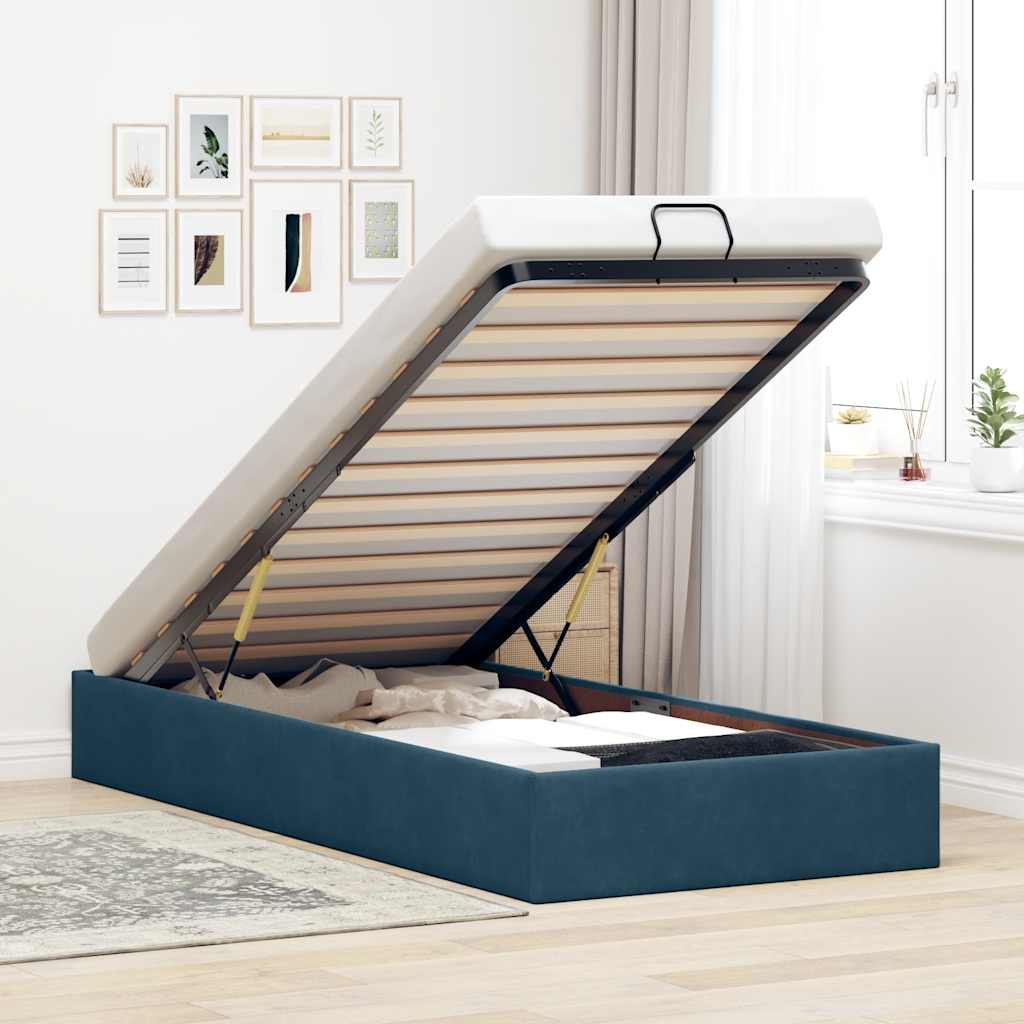 Struttura Letto Pouf Senza Materasso 90x190 cm Velluto | homemem39