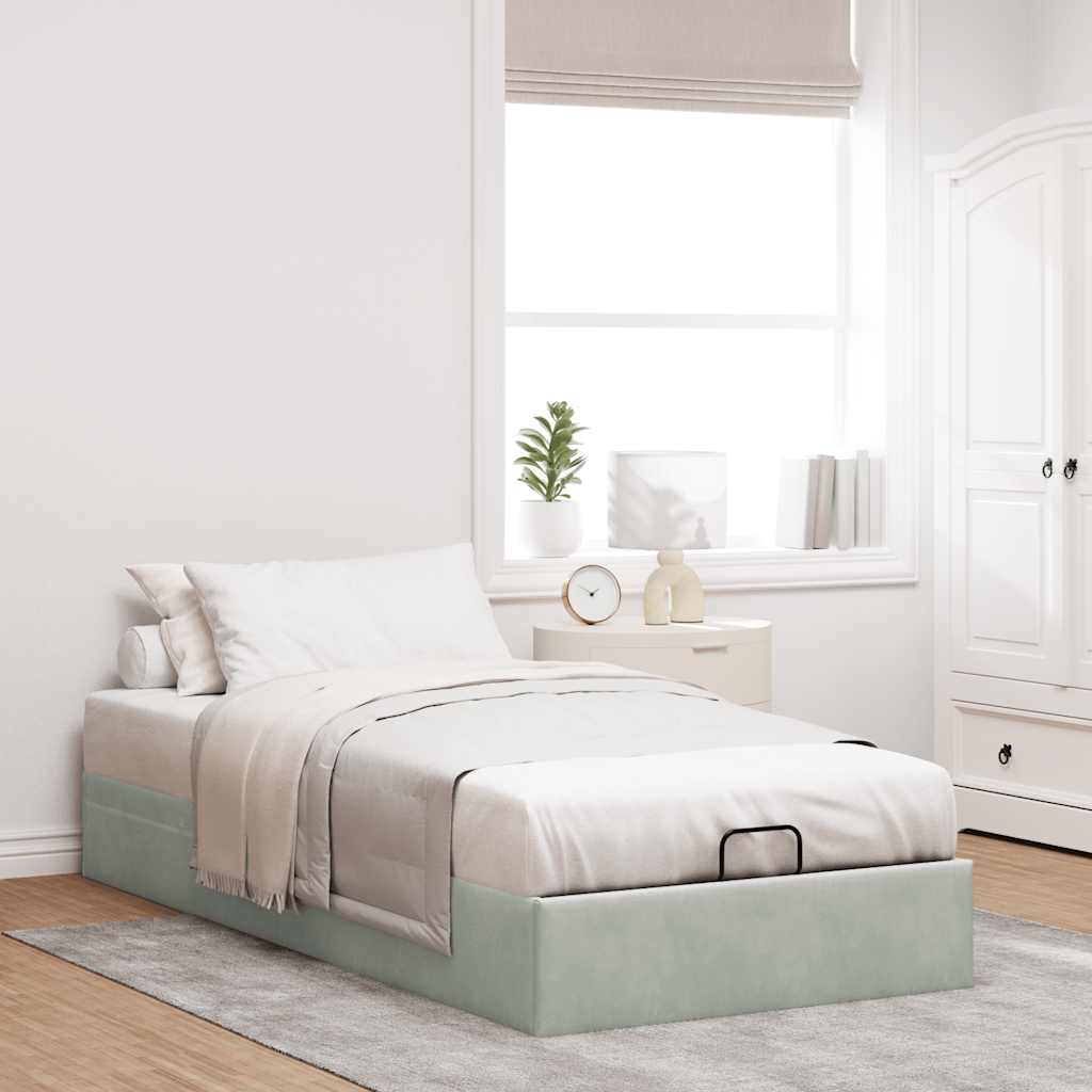 Struttura Letto Pouf Senza Materasso 90x200 cm Velluto - homemem39