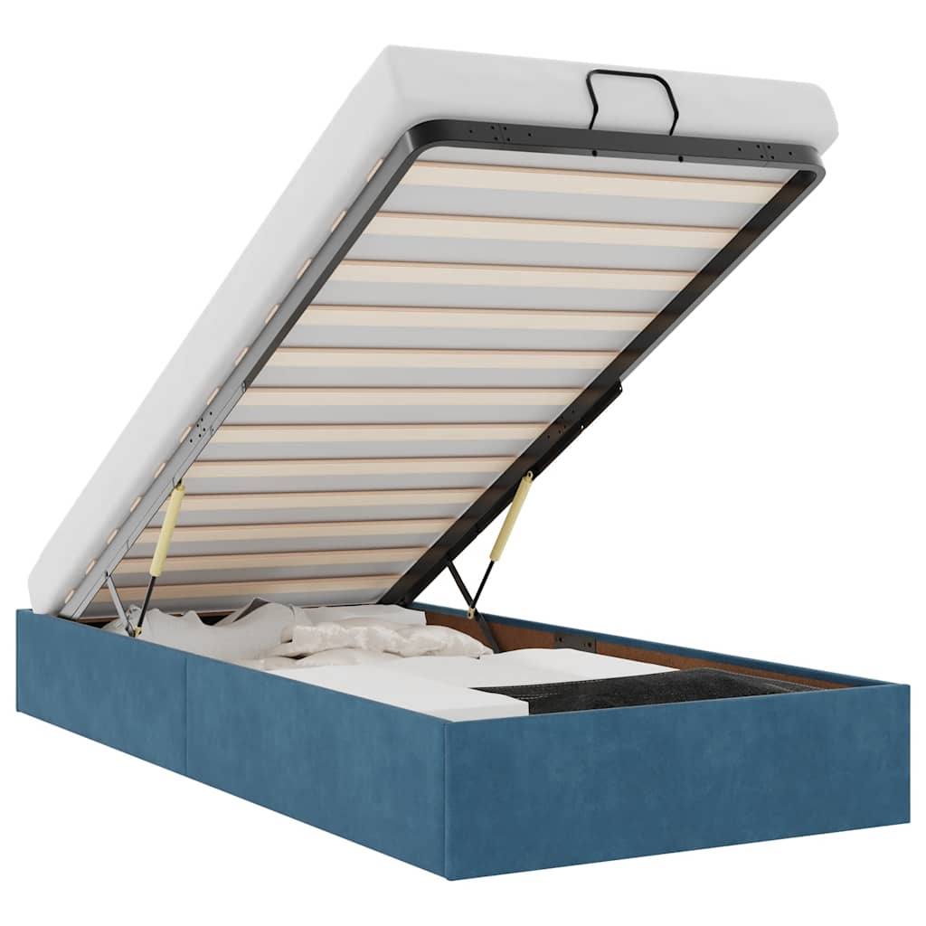 Struttura Letto Pouf Senza Materasso 100x200 cm Velluto - homemem39