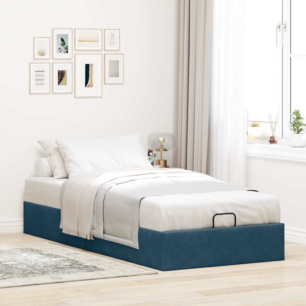 Struttura Letto Pouf Senza Materasso 100x200 cm Velluto