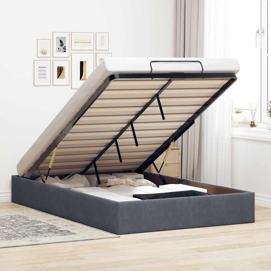 Struttura Letto Pouf Senza Materasso 80x200 cm Velluto