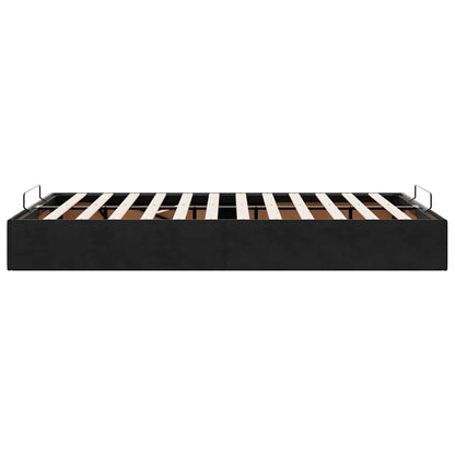 Struttura Letto Pouf Senza Materasso Nero 120x190 cm Velluto | homemem39