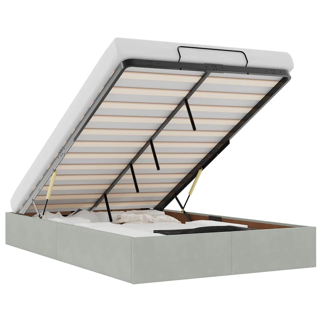 Struttura Letto Pouf Senza Materasso 120x200 cm Velluto - homemem39