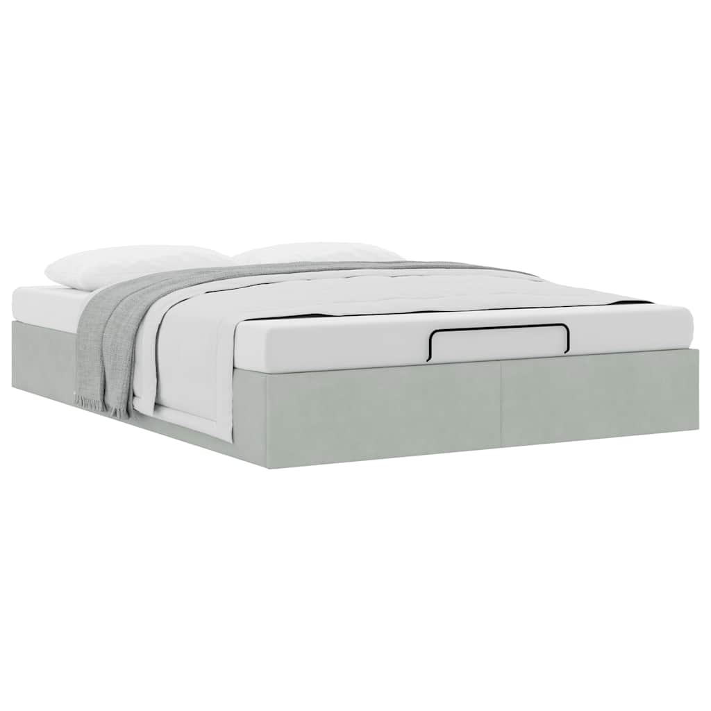 Struttura Letto Pouf Senza Materasso 140x190 cm Velluto | homemem39