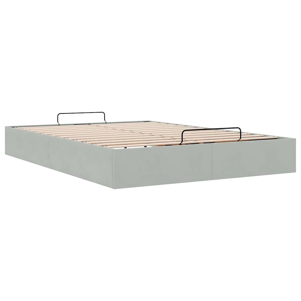 Struttura Letto Pouf Senza Materasso 140x190 cm Velluto | homemem39