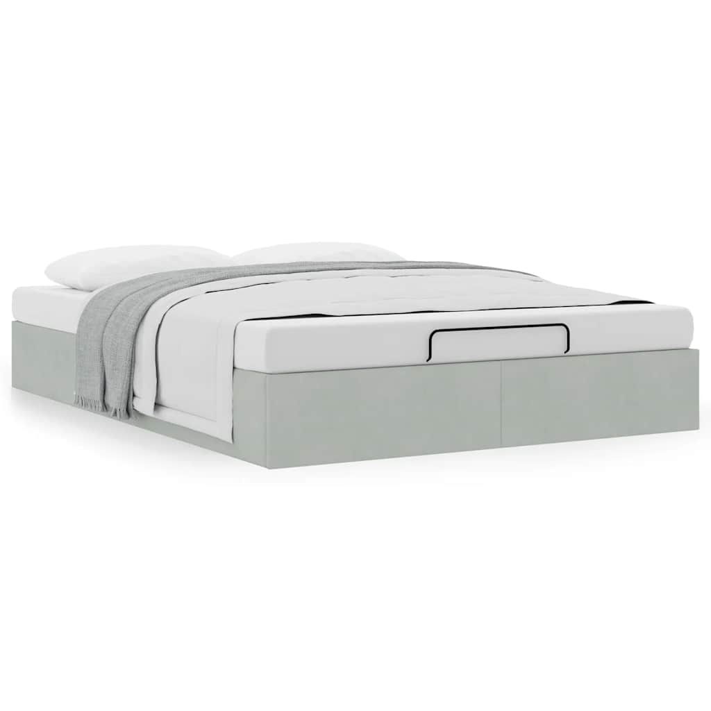 Struttura Letto Pouf senza Materasso 140x200 cm in Velluto