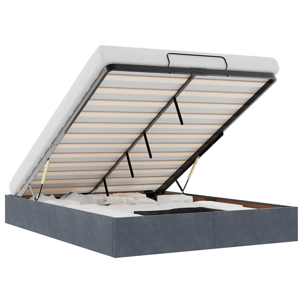 Struttura Letto Pouf senza Materasso 140x200 cm in Velluto - homemem39