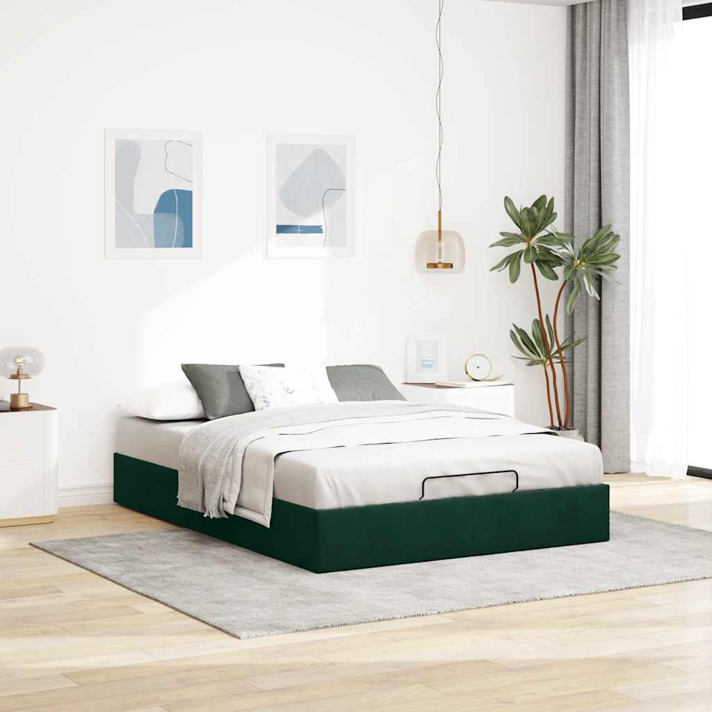 Struttura Letto Pouf senza Materasso 140x200 cm in Velluto | homemem39