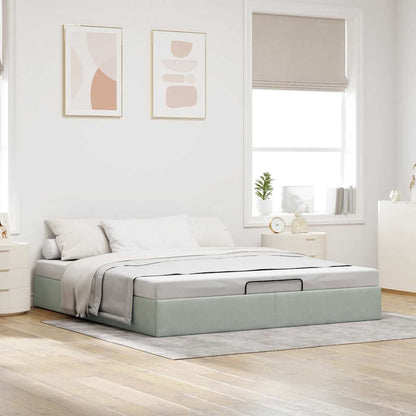 Struttura Letto Pouf senza Materasso 160x200 cm in Velluto