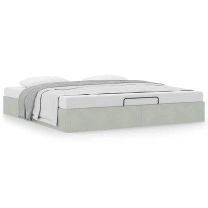 Struttura Letto Pouf senza Materasso 160x200 cm in Velluto