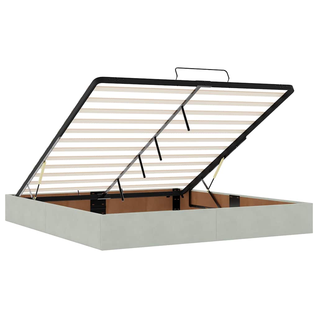 Struttura Letto Pouf senza Materasso 160x200 cm in Velluto - homemem39