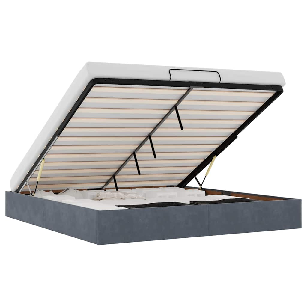 Struttura Letto Pouf senza Materasso 160x200 cm in Velluto - homemem39