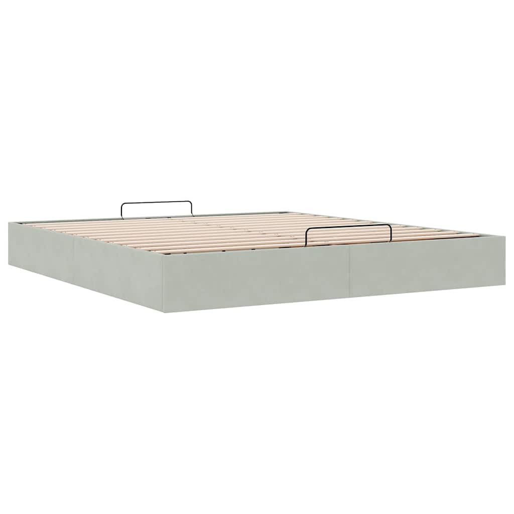Struttura Letto Pouf senza Materasso 200x200 cm in Velluto | homemem39