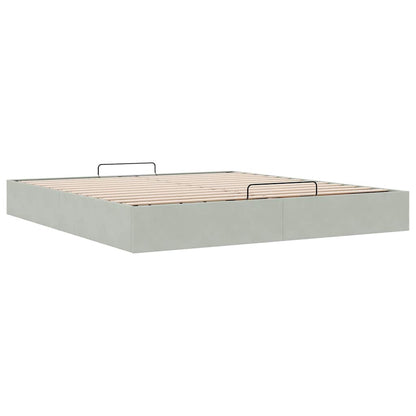 Struttura Letto Pouf senza Materasso 200x200 cm in Velluto | homemem39