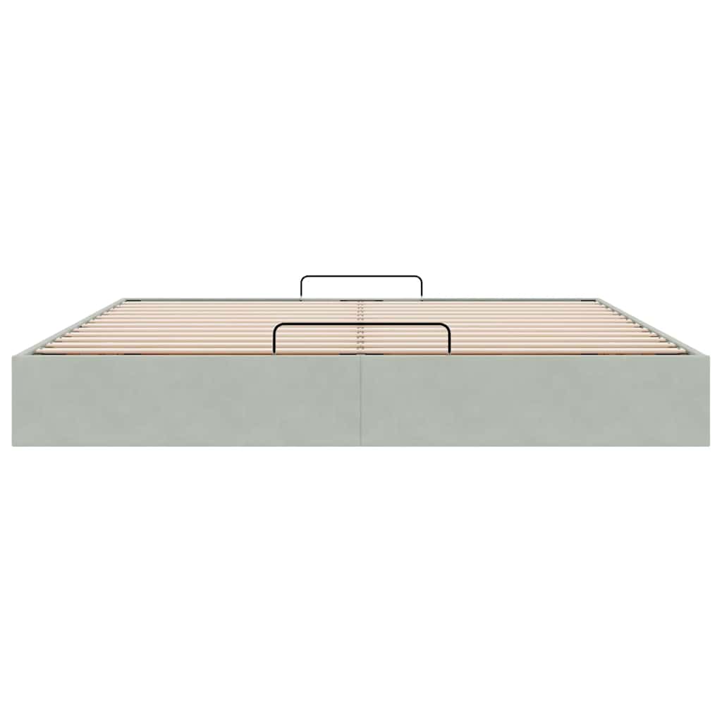 Struttura Letto Pouf senza Materasso 200x200 cm in Velluto | homemem39